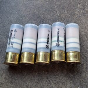 5 round pack of loose 12 gauge clean shot