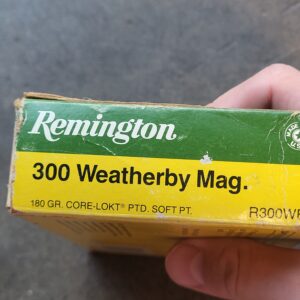 11 round box of 300 weatherby mag 180grn core-lokt