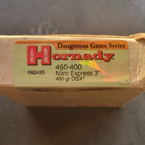Partial box of 450-400 3 inch nitro 400 grain DGX Hornady