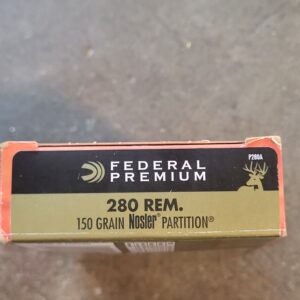 280 Remington federal made Nosler partition 150grn
