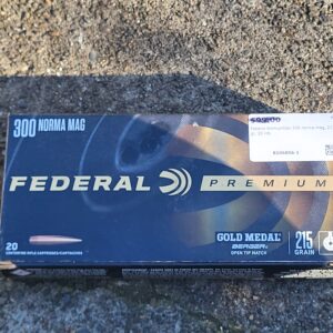 300 Norma Magnum Federal 215 grain gold medal hunting ammo