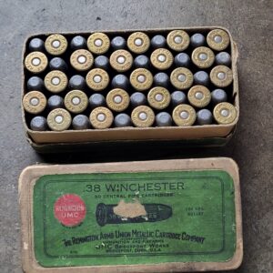 Full damaged box of 38 W.C.F.